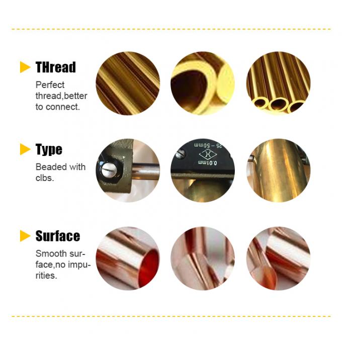 금속 ASME B151 70/30 90/10 C70600 C71500 구리 니켈 튜브 2