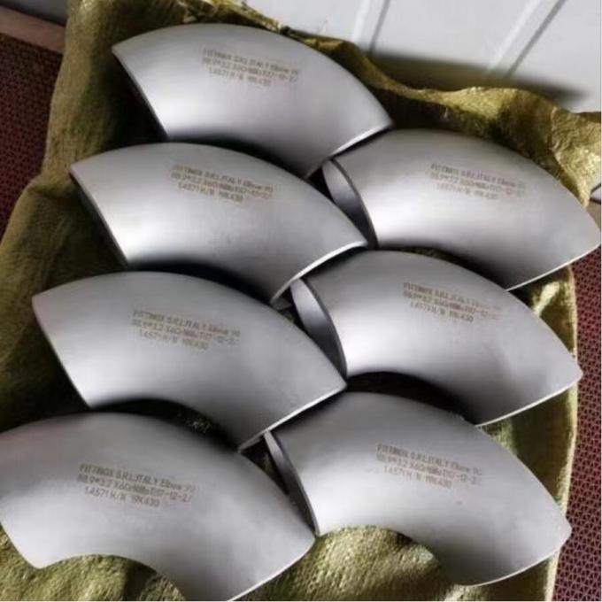 METAL B363-WPT12 SMLS LR BW ASME-B16.9 SCH80 1" 스테인리스 스틸 파이프 피팅 90 장 반사 2
