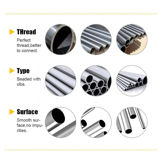 큐니 90/10 파이프 ANSI B36.19 DN50 1.5MM ASTM B466 UNS쿠퍼 니켈 톱리스 스틸 파이프 1