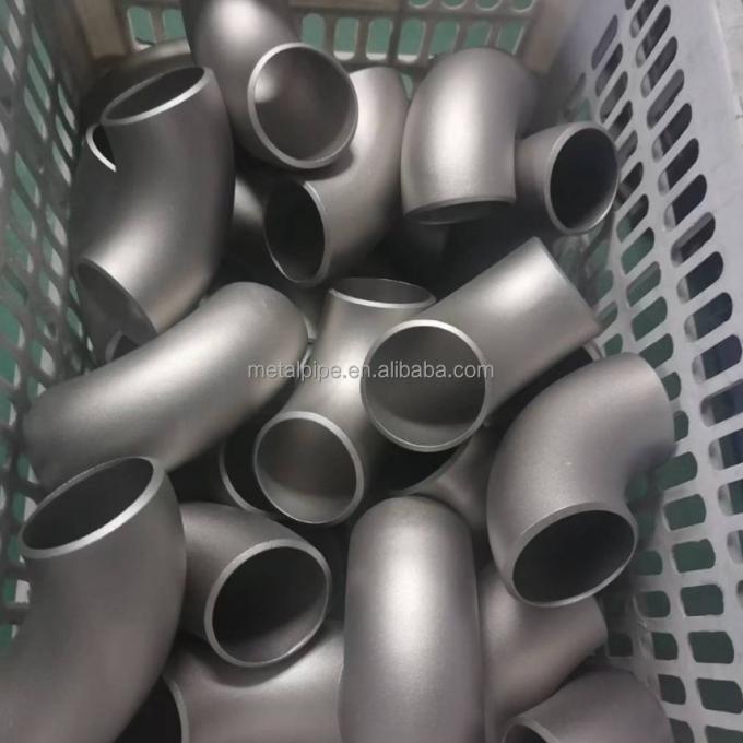 금속 구리 니켈 부착 ASME B36.19 LR/SR 2인치 Sch10s 90도 팔꿈치 파이프 부착 3