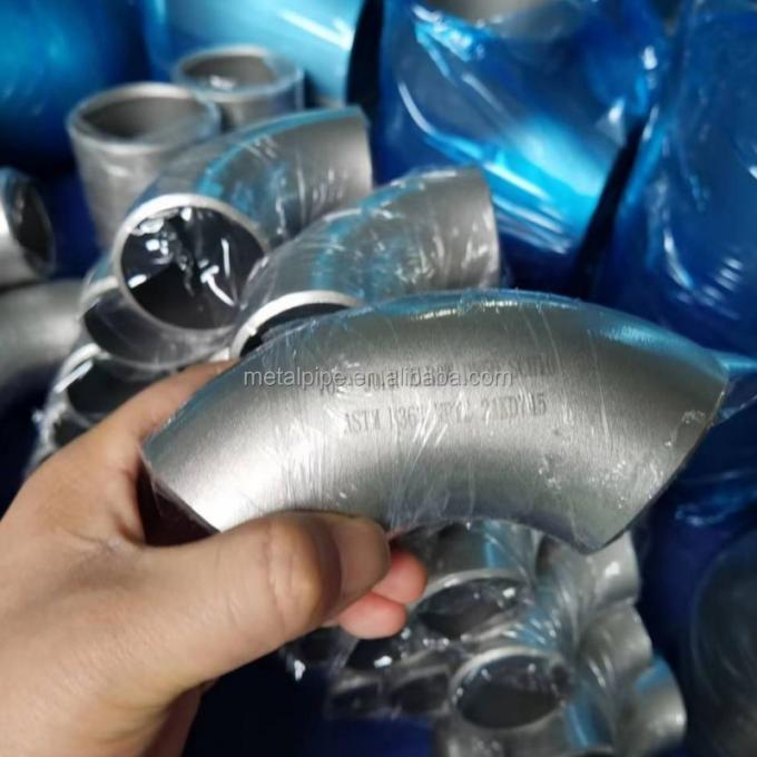 금속 구리 니켈 부착 ASME B36.19 LR/SR 2인치 Sch10s 90도 팔꿈치 파이프 부착 0