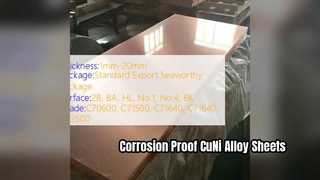 CuNi 90 10 및 70 30 합금 시트 부식 방지