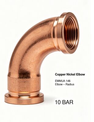 C70600 Copper Nickel Butt Weld Elbow with Polished Surface for Marine Pipe Fitting