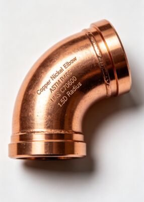 Copper Nickel 90/10 Elbow Butt Welding Polished Surface C70600 Pipe Fitting for Marine Piping Systems