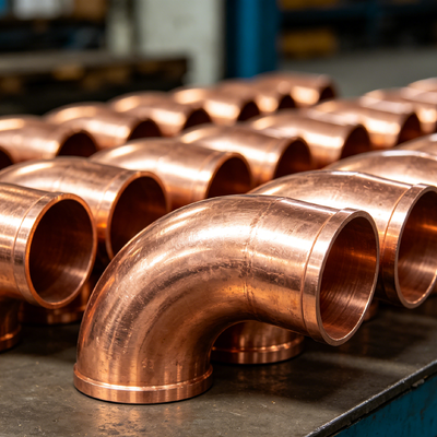 Copper Nickel 90/10 Elbow Butt Welding Polished Surface C70600 Pipe Fitting for Marine Piping Systems