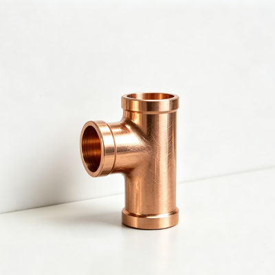 Cupro Nickel 90/10 Equal Tee, UNS C70600 Corrosion-Resistant Seawater Pipe Fitting Marine Grade